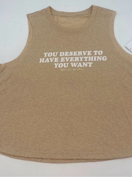 Spiritual Gangster | Tops | Spiritual Gangster Beige Graphic Muscle ...